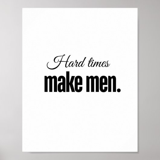 Moeilijke tijden maken mannen. poster (Voorkant)
