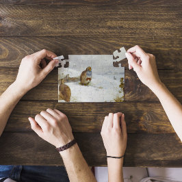 Moeilijke tijden- patrijzen en een haas, Art Birds Legpuzzel