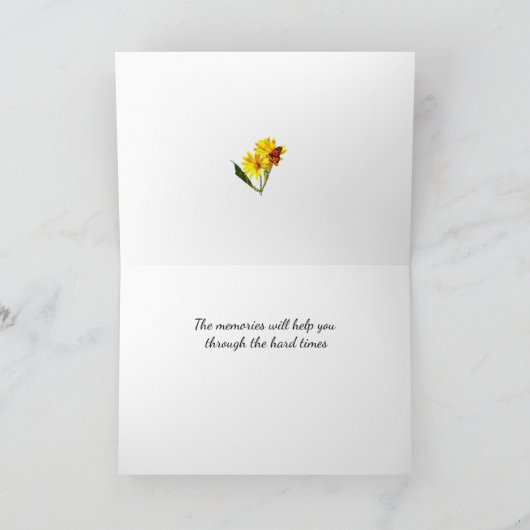 Moeilijke tijden vlinder kaart (Binnen)