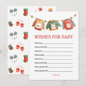 Moeilijke trui baby shower wensen voor baby notiti notitiekaartje (Voorkant / Achterkant)