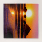 Moeilijke Vibrant Ocean Sunset Puzzle Legpuzzel (Horizontaal)