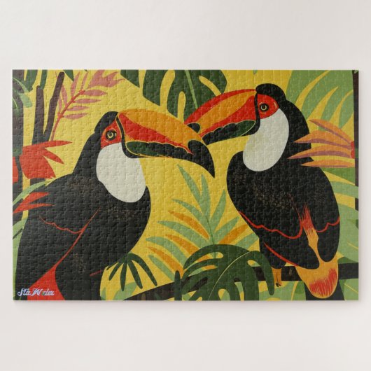 Moeilijke vogelkleur Relax oogpuzzel Legpuzzel (Horizontaal)