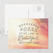 Moeilijke weg leidt tot mooie bestemmingen briefkaart (Voorkant / Achterkant)