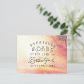 Moeilijke weg leidt tot mooie bestemmingen briefkaart (Staand voorkant)