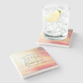 Moeilijke weg leidt tot mooie bestemmingen stenen onderzetter (Zijkant)