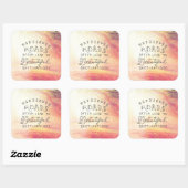 Moeilijke weg leidt tot mooie bestemmingen vierkante sticker (Vel)