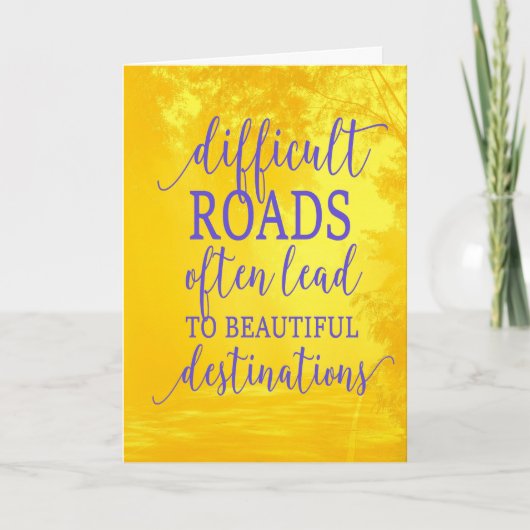 Moeilijke wegen aanmoediging kaart (Voorkant)