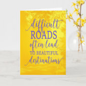 Moeilijke wegen aanmoediging kaart (Gele Bloem)