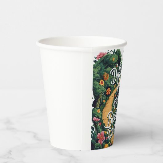 Moeilijke wegen en bestemmingen papieren bekers (Rechts)