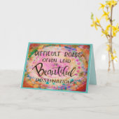 Moeilijke wegen leiden tot prachtige bestemmingen kaart (Gele Bloem)