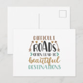 Moeilijke wegen leiden vaak tot mooie briefkaart (Voorkant / Achterkant)