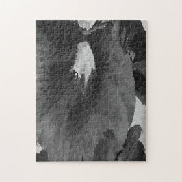 Moeilijke zwarte en witte Hollychock Flower Puzzle Legpuzzel