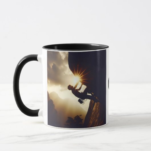 Moeilijkheden onder ogen zien met moed en succes z mok (Links)