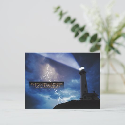 Moeilijkheden overwinnen Inspirerend Briefkaart (Staand voorkant)