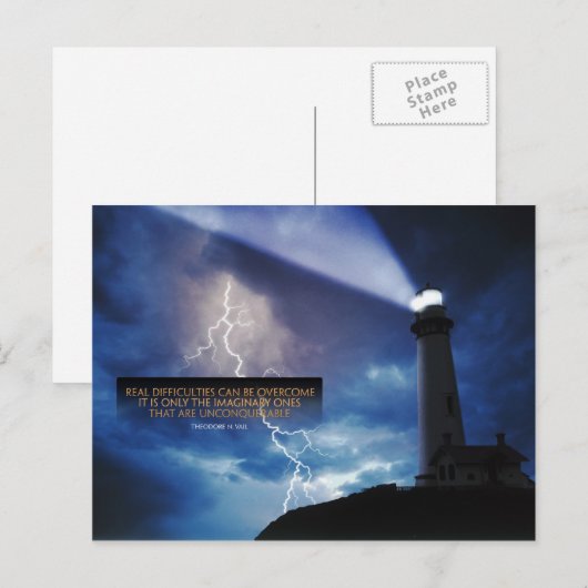 Moeilijkheden overwinnen Inspirerend Briefkaart (Voorkant / Achterkant)