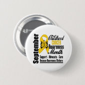 Moeilijkheden tegen kinderkanker Maand Butterfly v Ronde Button 5,7 Cm (Voorkant /achterkant)