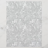 Moeilijkheden voor kankerbewustmaking Gray Floral  Flyer (Achterkant)