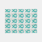 Moeilijkheid met ovariumkanker Ribbon Fleece Blank (Voorkant (Horizontaal))