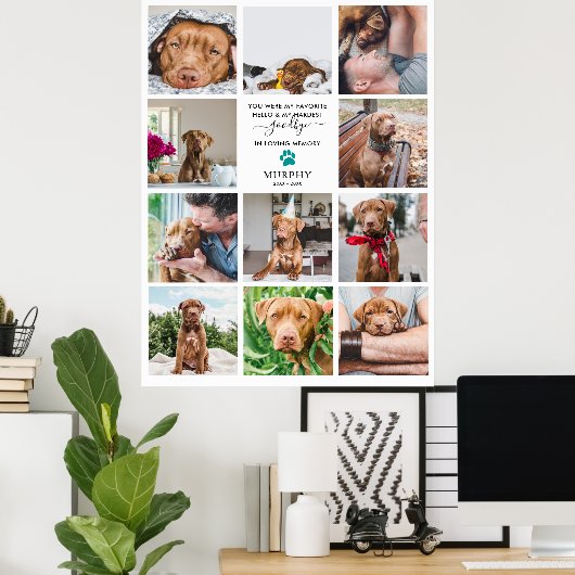 Moeilijkste Afscheid | Huisdierherdenking 11 Foto  Poster (Thuiskantoor)