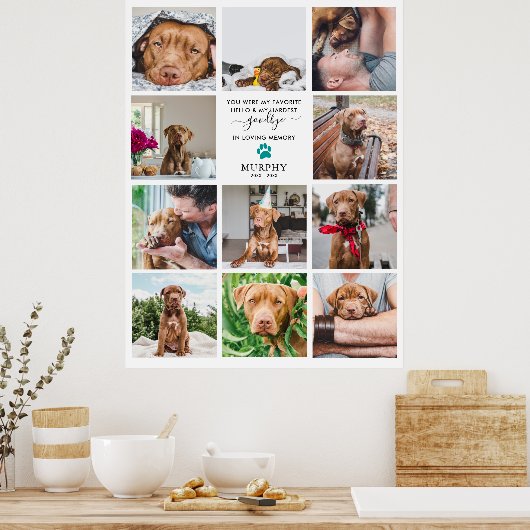 Moeilijkste Afscheid | Huisdierherdenking 11 Foto  Poster (Keuken)