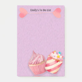 Moeite Cupcakes en Lolly's op Paarse Takenlijst Post-it® Notes