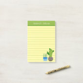 Moeite Met Cactus Liefhebbers Persoonlijk Lined No Post-it® Notes (Op bureau)