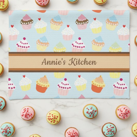 Moeite met Cupcakes Persoonlijke Keukenhanddoek
