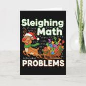Moeite met wiskundeproblemen Kerst leuk wiskunde o Kaart (Voorkant)