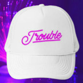 moeite | Neon Pink Script Trucker Hat Pet