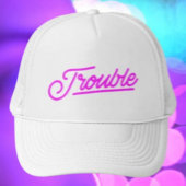 moeite | Neon Pink Script Trucker Hat Trucker Pet