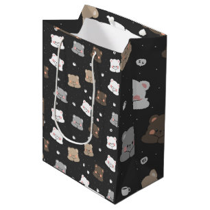 Moeite Slapende Beren Naadloos Patroon in Neutrale Medium Cadeauzakje