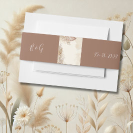 Moeiteloos elegante minimalistische bruiloft uitnodigingen wikkel