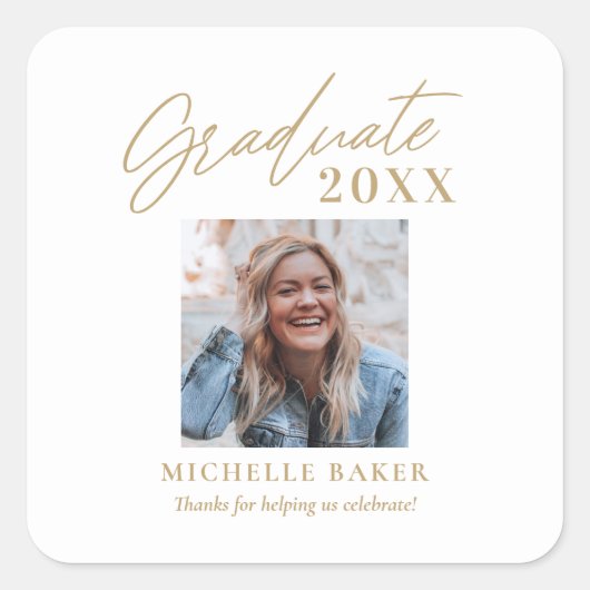 Moeiteloos, haarscherp bewerkbaar kleurenAfstudere Vierkante Sticker (Voorkant)