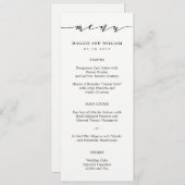 Moeiteloos Script Menu Card (Voorkant / Achterkant)
