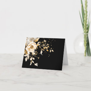 Moeiteloze elegantie Bloemen Blank Note Kaart