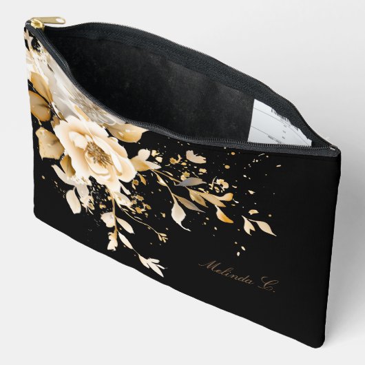 Moeiteloze Elegantie Bloemen Make-up Bag Etui (Open)