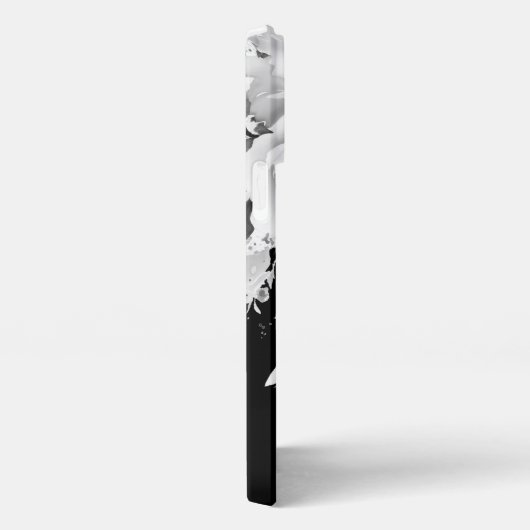 Moeiteloze Elegantie Zwart & Wit Bloemen iPhone Hoesje (Rechterkant)