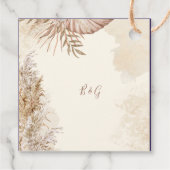 Moeiteloze moderne bruiloftsvibes bedankjes labels (Achterkant)