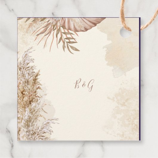 Moeiteloze moderne bruiloftsvibes bedankjes labels (Achterkant)