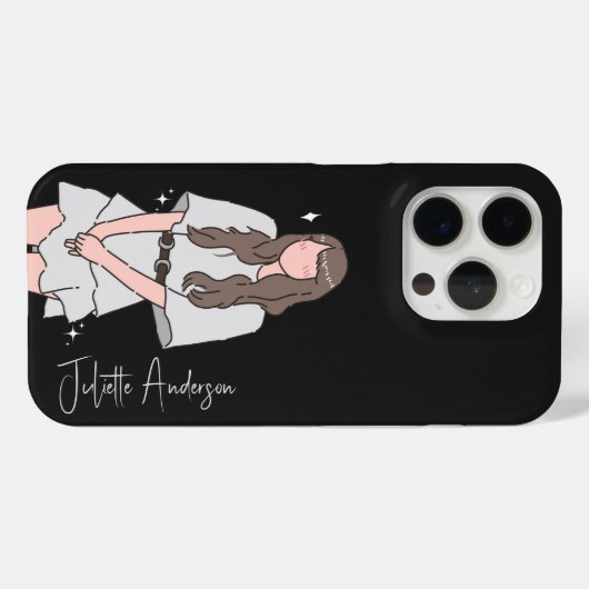 Moeiteloze schoonheid Meisje  Case-Mate iPhone Case (Achterkant (horizontaal))