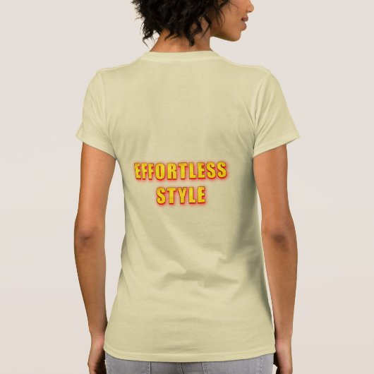 Moeiteloze stijl vet tekst in levendige gloed t-shirt (Achterkant)
