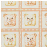 Moeizame honing patchwork teddybeer stof (Close Up)
