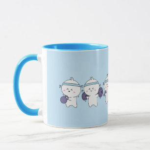 Moeizame Kawaii Workout Gym Figuurtjes Koffiemok Mok