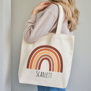 Moeizame Meisjes Trendy Boho Regenboog Cartoon Naa Tote Bag