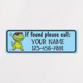 Moeizame Persoonlijke Dinosaurus Golfclub Labels (Design 1)