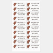 Moeizangende capybara ukelele cartoon gepersonalis labels (Vel)
