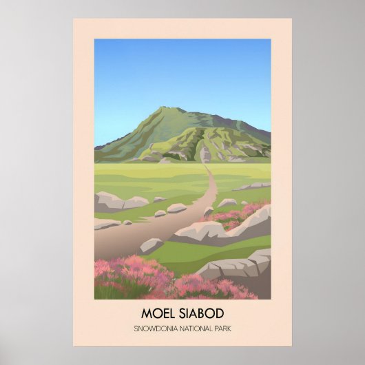 Moel Siabod Snowdonia Nationaal Park Reisposter Poster (Voorkant)