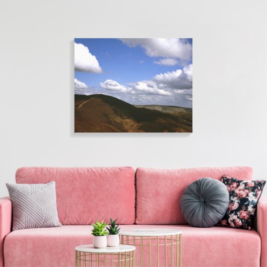 Moel y Gamelin Llangollen Wales Briefkaart Poster Canvas Afdruk (Insitu (Woonkamer))