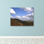 Moel y Gamelin Llangollen Wales Briefkaart Poster Canvas Afdruk (Insitu (Houten vloer))