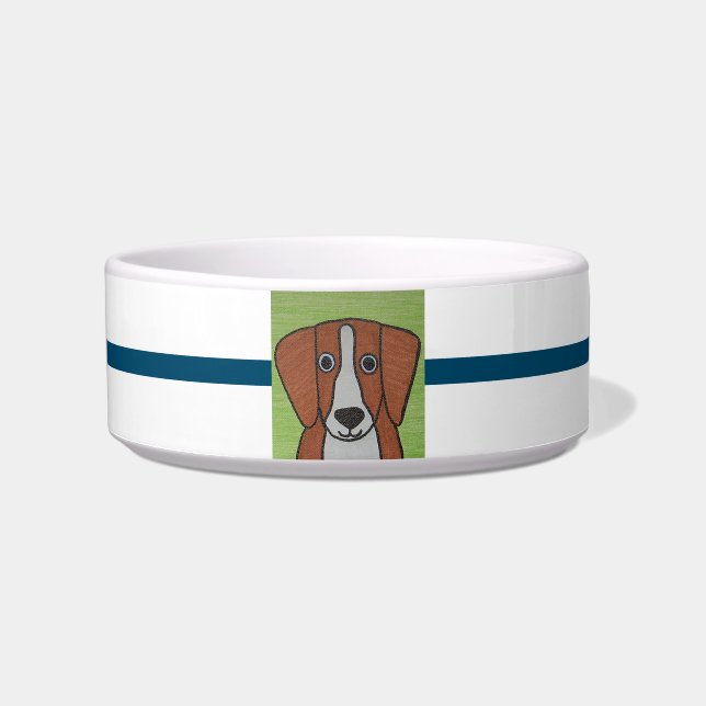 Moeleke Beagle-hondenbak Voerbakje (Voorkant)
